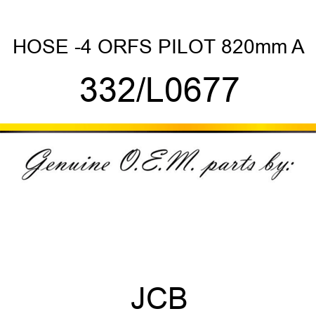 HOSE -4 ORFS PILOT 820mm A 332/L0677