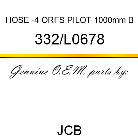 HOSE -4 ORFS PILOT 1000mm B 332/L0678