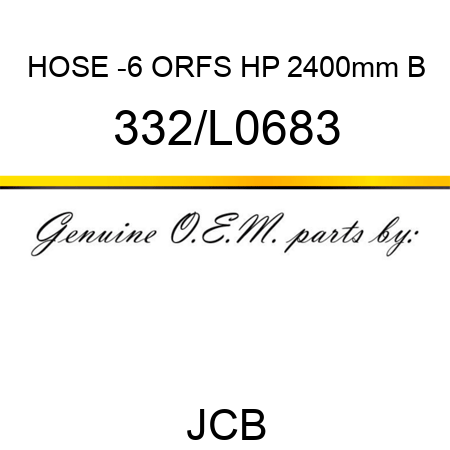 HOSE -6 ORFS HP 2400mm B 332/L0683