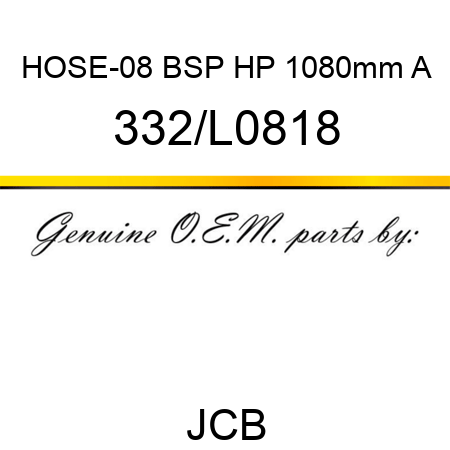 HOSE-08 BSP HP 1080mm A 332/L0818