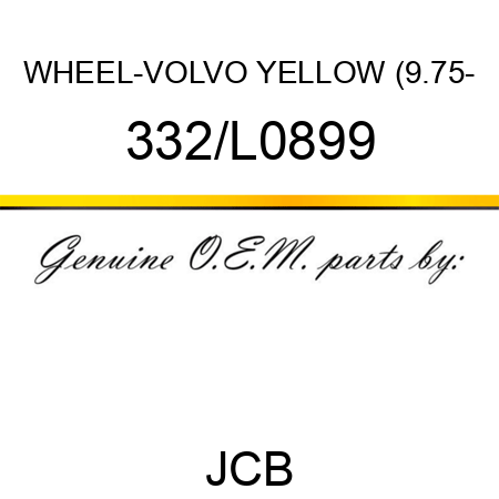 WHEEL-VOLVO YELLOW (9.75- 332/L0899