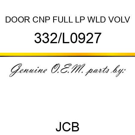 DOOR CNP FULL LP WLD VOLV 332/L0927