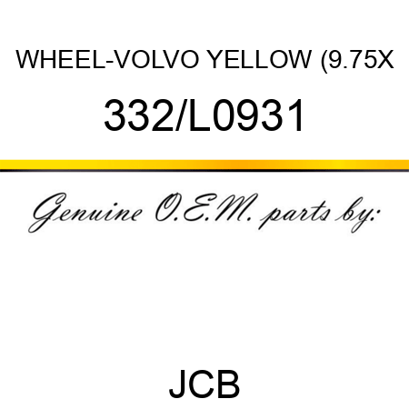 WHEEL-VOLVO YELLOW (9.75X 332/L0931