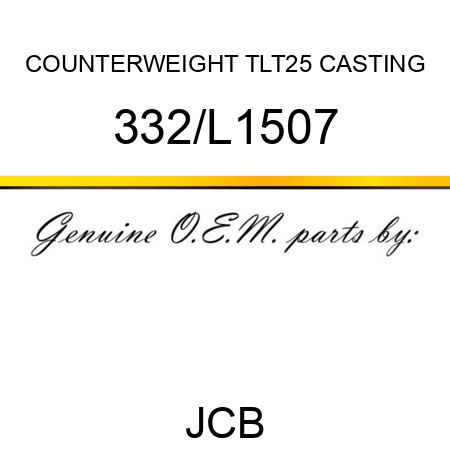 COUNTERWEIGHT TLT25 CASTING 332/L1507