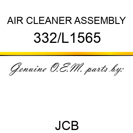 AIR CLEANER ASSEMBLY 332/L1565