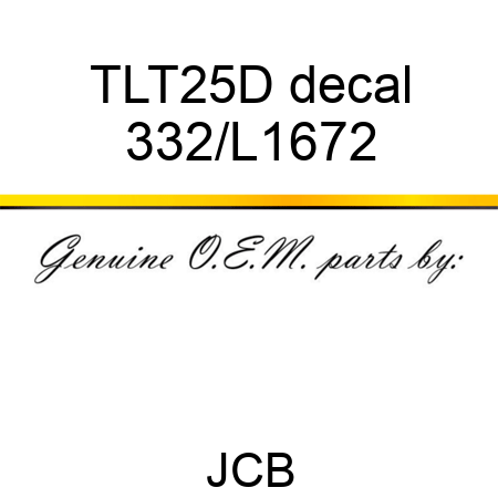 TLT25D decal 332/L1672