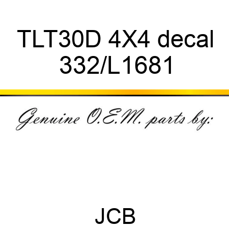 TLT30D 4X4 decal 332/L1681