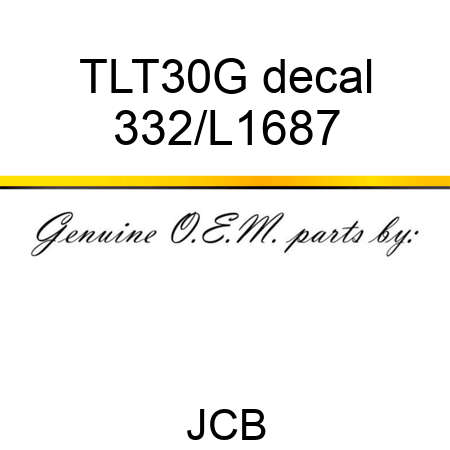 TLT30G decal 332/L1687