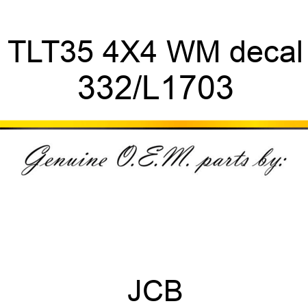 TLT35 4X4 WM decal 332/L1703