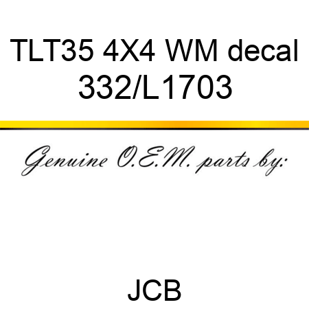 TLT35 4X4 WM decal 332/L1703