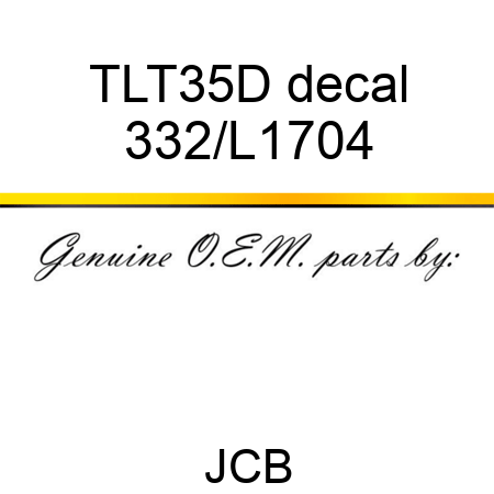 TLT35D decal 332/L1704