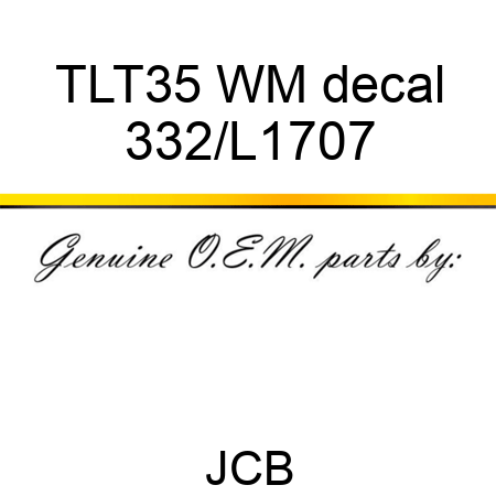 TLT35 WM decal 332/L1707