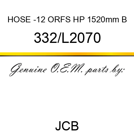 HOSE -12 ORFS HP 1520mm B 332/L2070