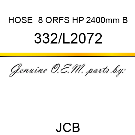 HOSE -8 ORFS HP 2400mm B 332/L2072