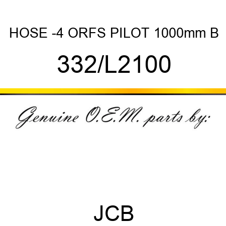 HOSE -4 ORFS PILOT 1000mm B 332/L2100