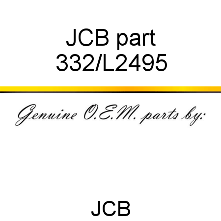 JCB part 332/L2495