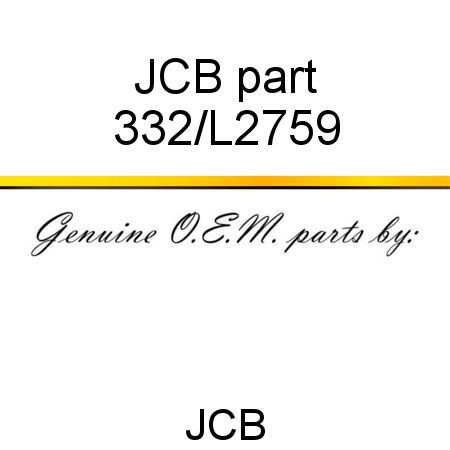 JCB part 332/L2759