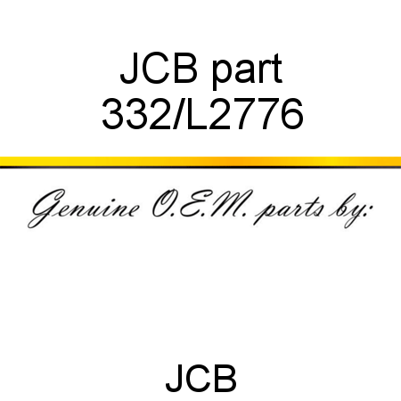 JCB part 332/L2776