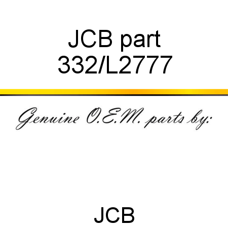 JCB part 332/L2777