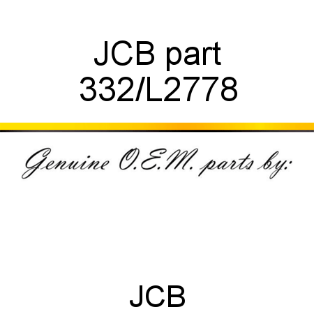JCB part 332/L2778