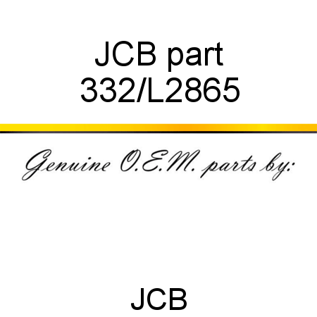 JCB part 332/L2865