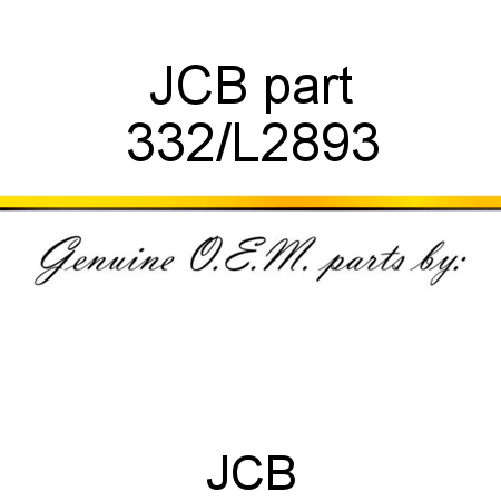 JCB part 332/L2893