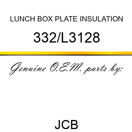 LUNCH BOX PLATE INSULATION 332/L3128