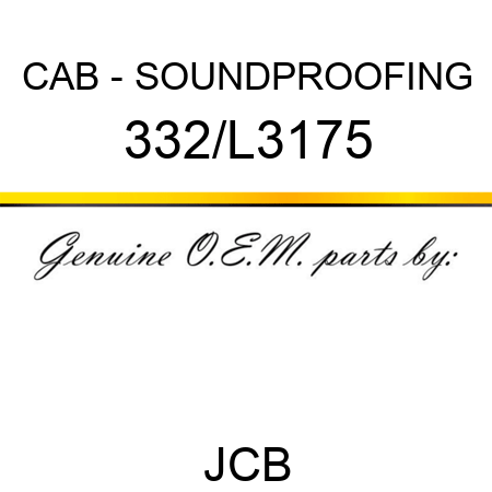 CAB - SOUNDPROOFING 332/L3175