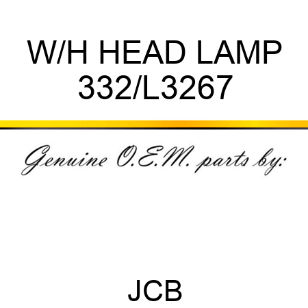 W/H HEAD LAMP 332/L3267