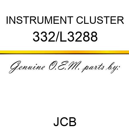 INSTRUMENT CLUSTER 332/L3288
