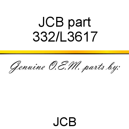JCB part 332/L3617