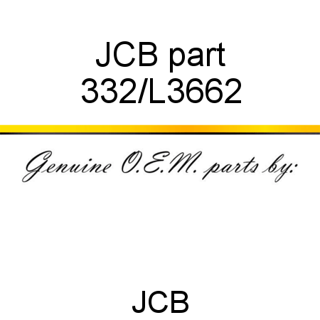 JCB part 332/L3662