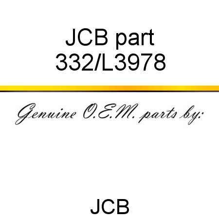 JCB part 332/L3978