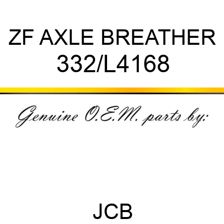 ZF AXLE BREATHER 332/L4168