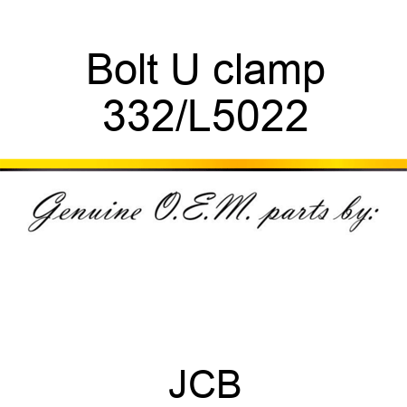 Bolt U clamp 332/L5022