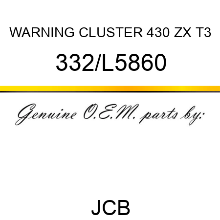 WARNING CLUSTER 430 ZX T3 332/L5860