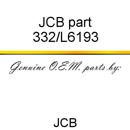 JCB part 332/L6193