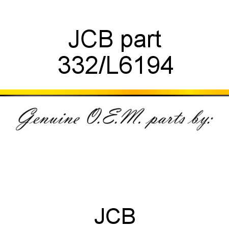 JCB part 332/L6194