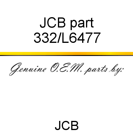 JCB part 332/L6477