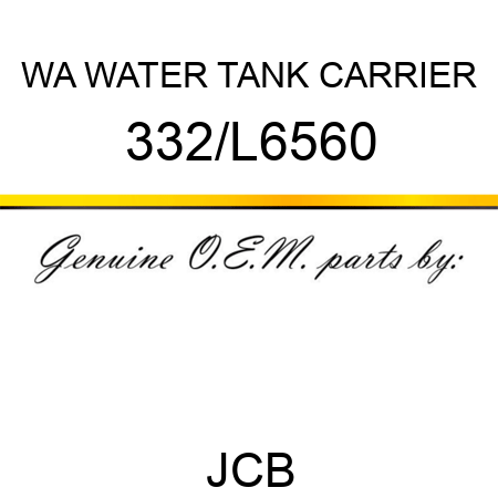 WA WATER TANK CARRIER 332/L6560