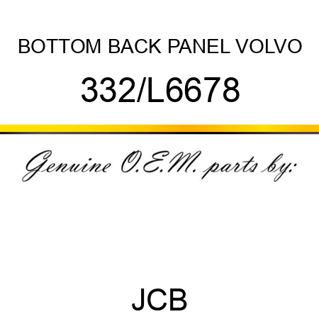 BOTTOM BACK PANEL VOLVO 332/L6678