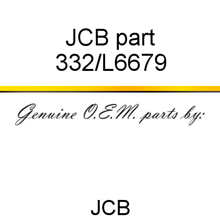 JCB part 332/L6679