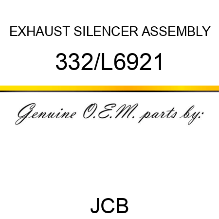 EXHAUST SILENCER ASSEMBLY 332/L6921