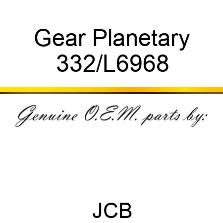 Gear Planetary 332/L6968