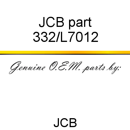 JCB part 332/L7012