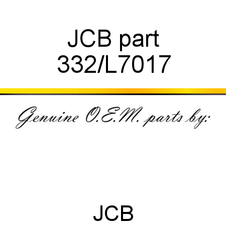 JCB part 332/L7017