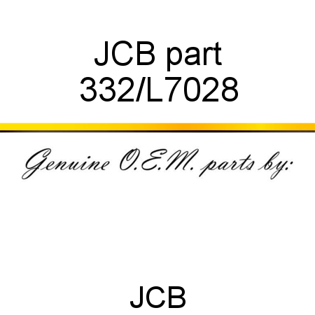 JCB part 332/L7028