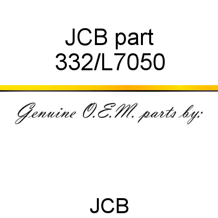 JCB part 332/L7050