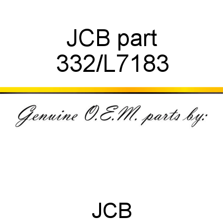 JCB part 332/L7183