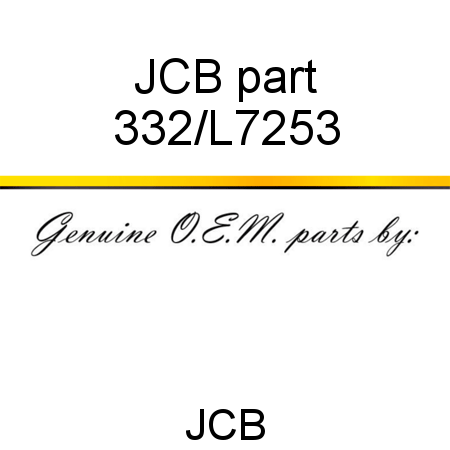 JCB part 332/L7253